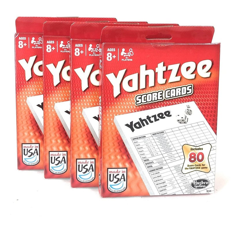 Yahtzee 80-Sheet Yahtzee Score Cards - 4 Pack - Image 1